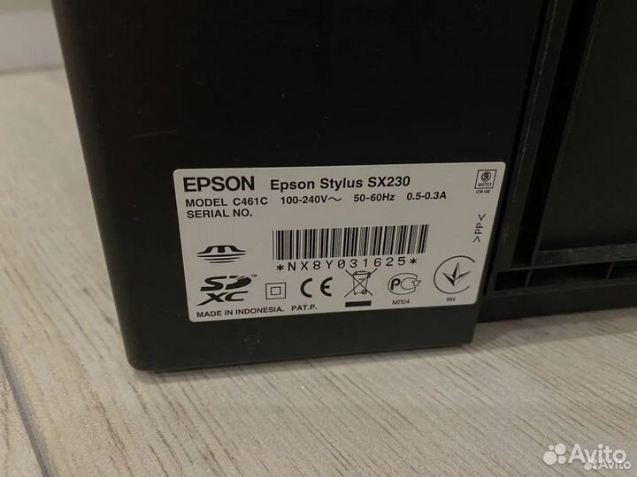 Epson Stylus SX230 *ремонт или на запчасти