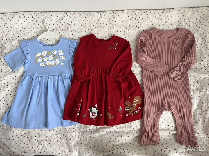 Вещи на девочку пакетом 74-80 размер
