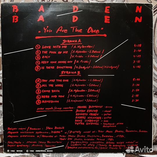 Baden Baden - You Are The One (1985)