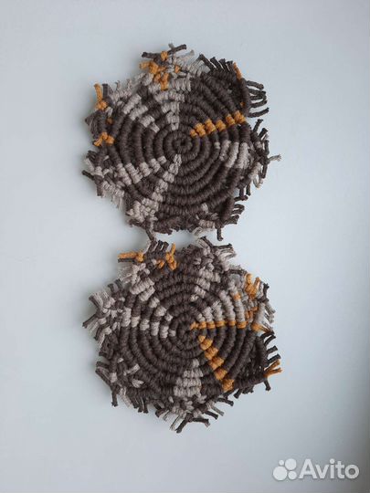 Салфетки подставки макраме 2шт