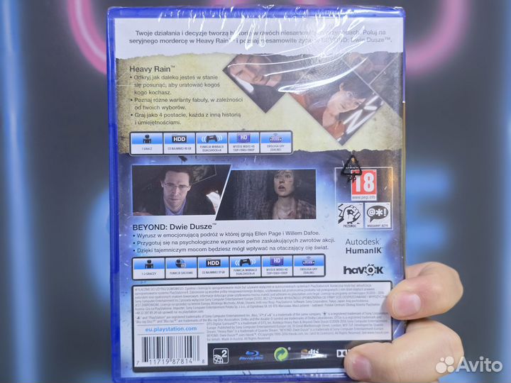 Диск ps4 ps5 Heavy Rain и Beyond: Two Souls