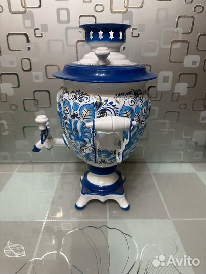 Самовар электрический,роспись гжель