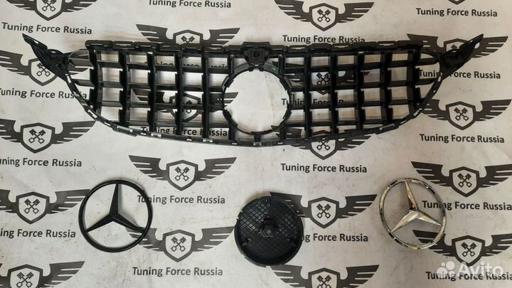 Решетка радиатора mercedes c-class w205 GT камера