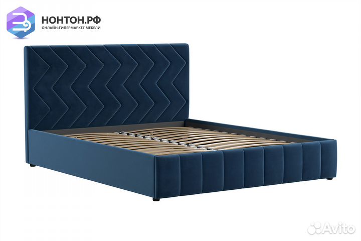 Кровать Милана синяя