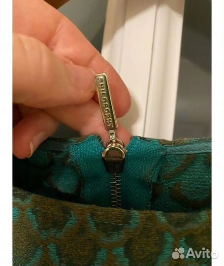 Philosophy DI alberta ferretti Зеленое хлопковое п