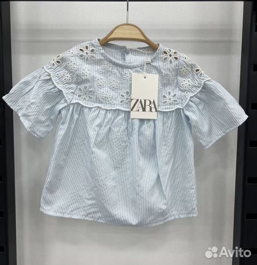 Блузка zara с нежным шитьем новая