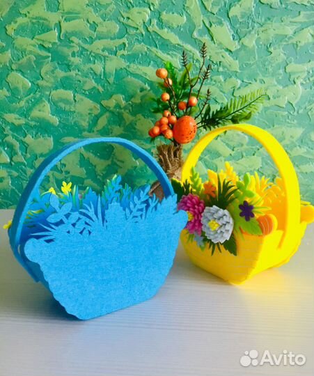 Корзиночки пасхальные фетровые