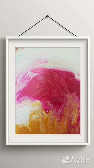 Картины в интерьер жидким акрилом абстракция