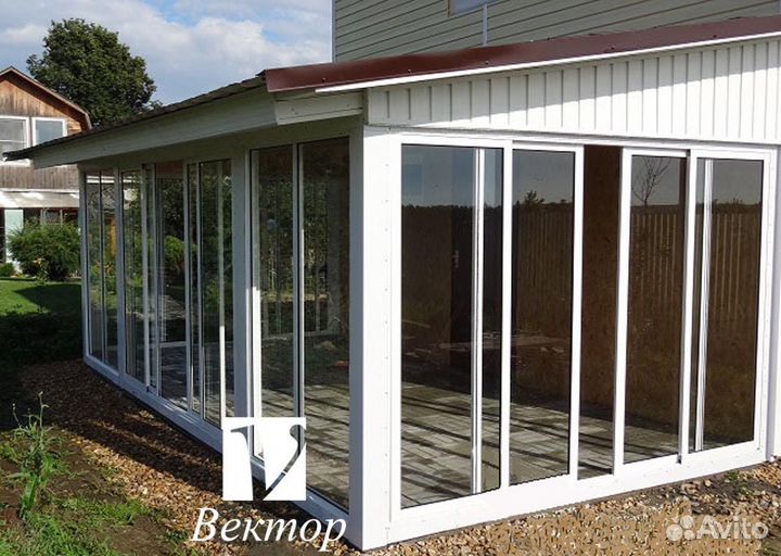 Остекление домов и веранд. Алюминиевые конструкции