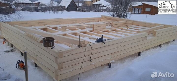 Дома срубы 6х8 1эт. строительство отделка