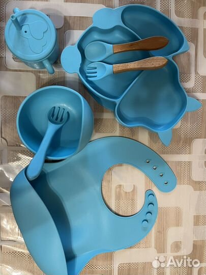 Детская силиконовая посуда для кормления