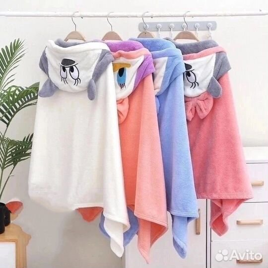 Полотенце уголок детское (пончо) новое