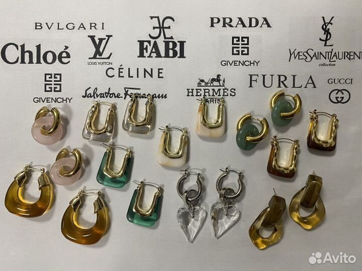 Серьги в стиле Cелин Celine