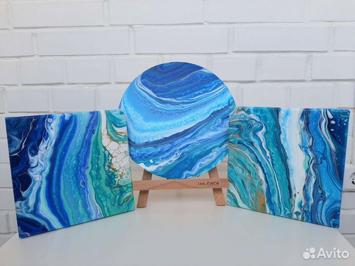 Картины флюид арт