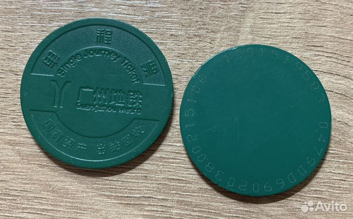 Жетон Метро Тяньцзинь Гуанчжоу Наньнин Китай