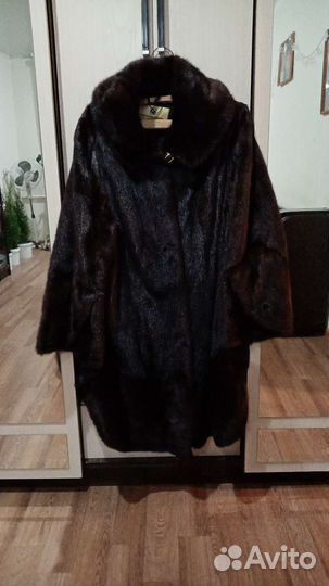 Шуба норковая с капюшоном