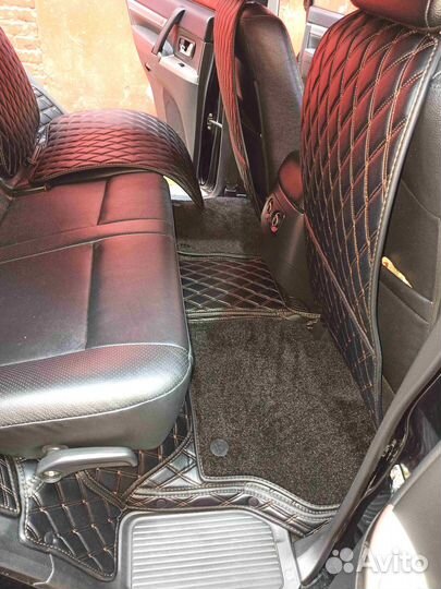 3Д (3D) коврики из экокожи mitsubishi