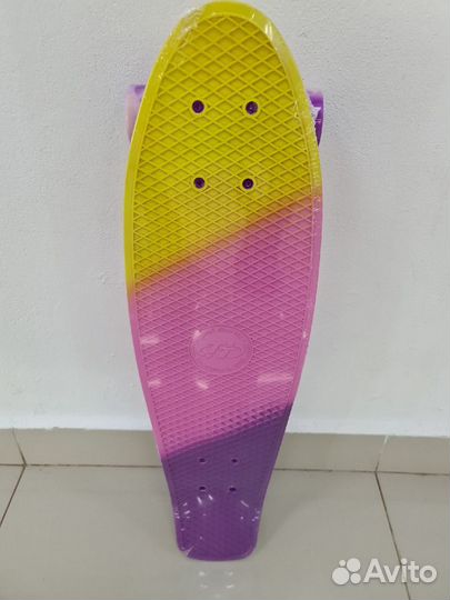 Пенни борд Tech Team Tricolor 27 Pink/yellow Новый
