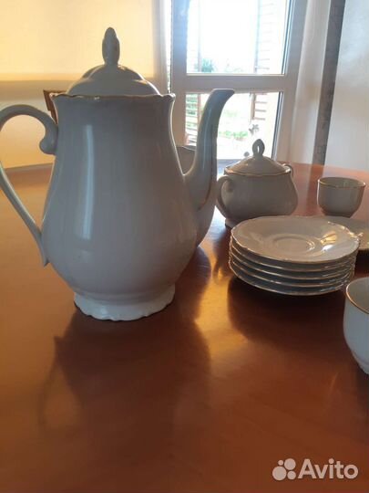 Кофейный фарфоровый на 6 персон сервиз Греция