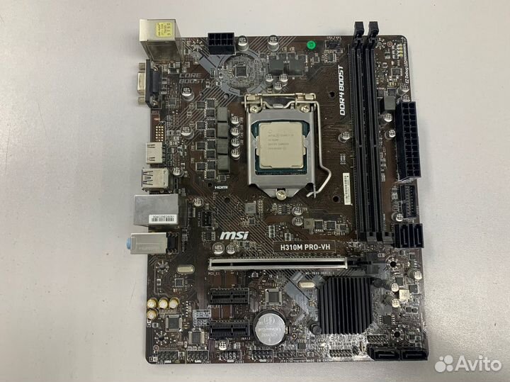 Комплект s1151v2 MSI H310M + intel core i3 9100