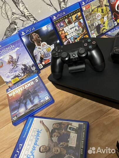Sony playstation 4 slim 1tb + 10 игр