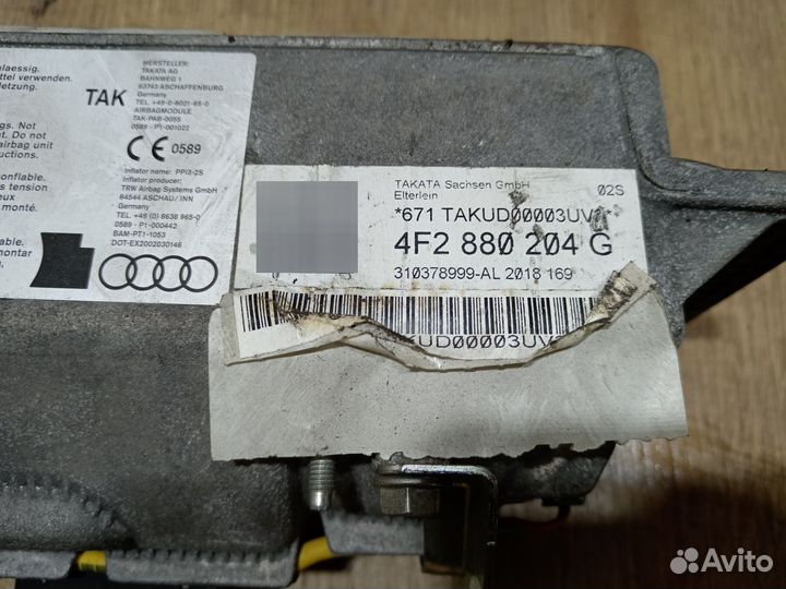 Подушка безопасности airbag audi a6 c6