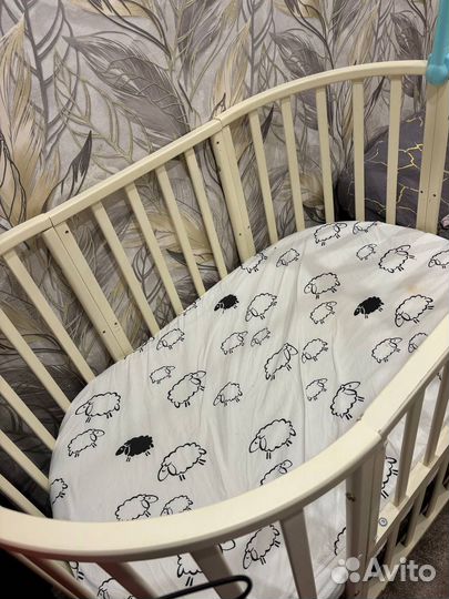 Кроватка для новорожденных круглая бу