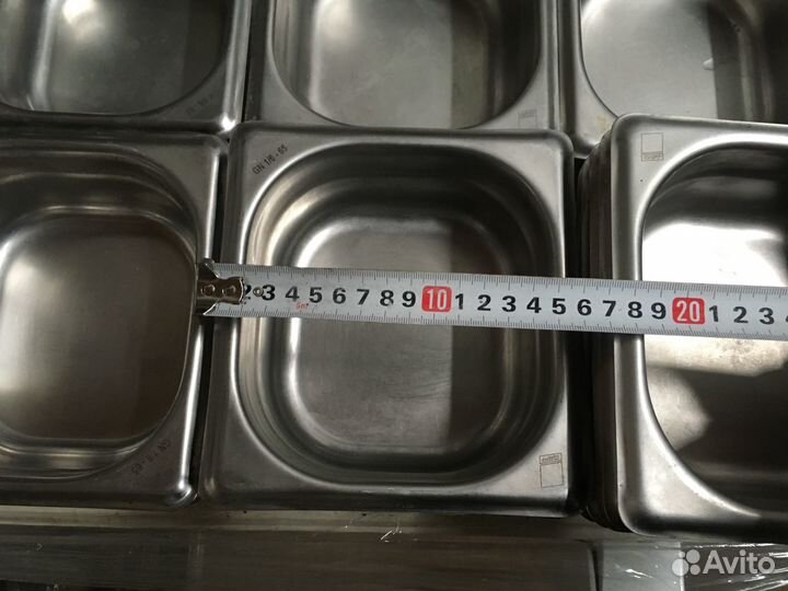 Гастроемкость нержавеющая luxstahl GN 1/6/100 мм