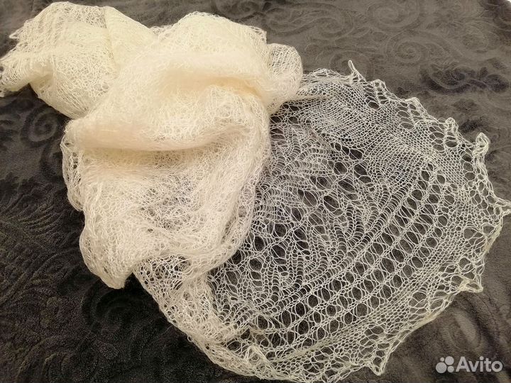 Пуховый шарф/платок/шаль - паутинка