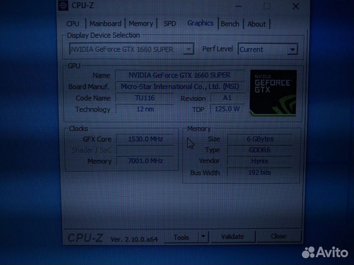 Видеокарта gtx 1660 super 6gb