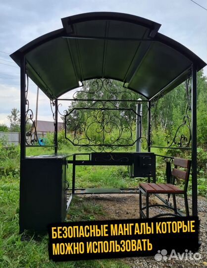 Мангал с крышей