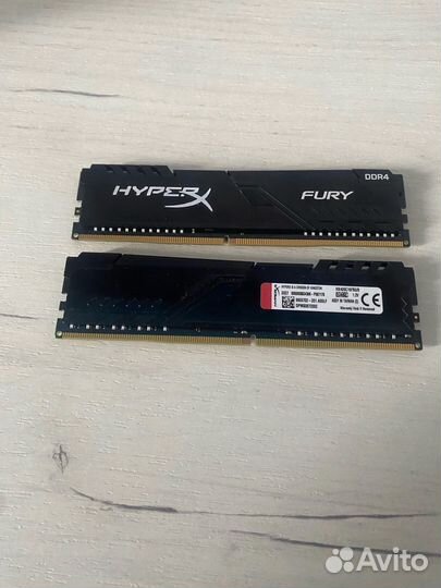 Оперативная память ddr4 hyperx fury 16gb