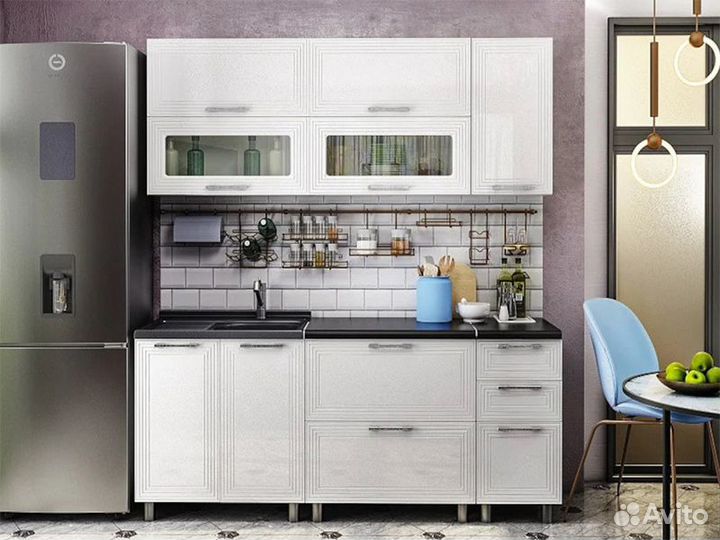 Кухня Монро шкаф 6В2 корп белый фасад 6В2 монро