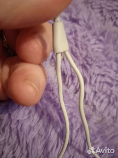 Наушники от айфона проводные оригинал. новые белые