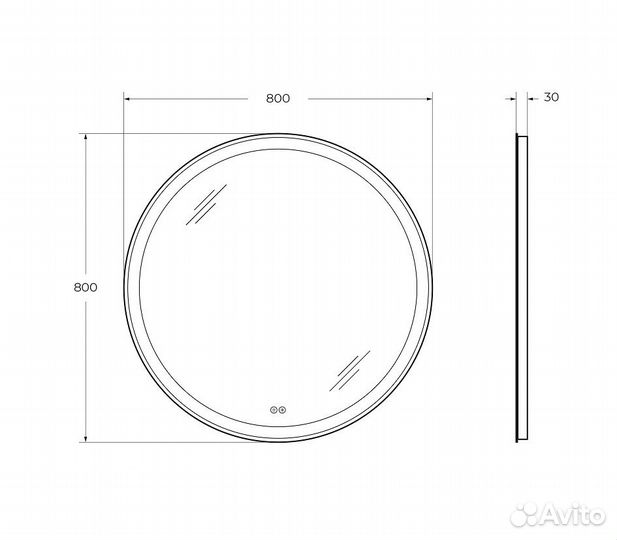 Зеркало с функцией памяти Cezares CZR-SPC-MC-800-RGB-TCH