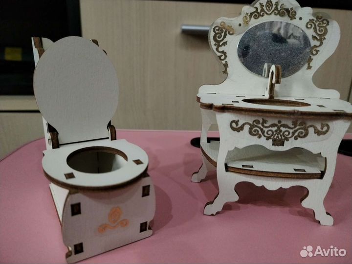 Мебель для ванной комнаты кукл лол
