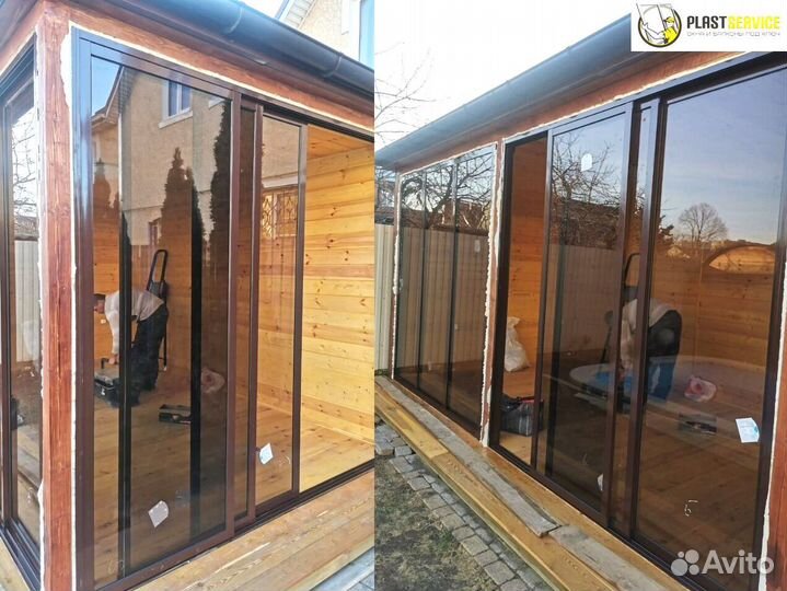 Раздвижные алюминиевые окна, двери, витражи