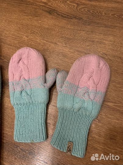 Комплект шапка, шарф, варежки