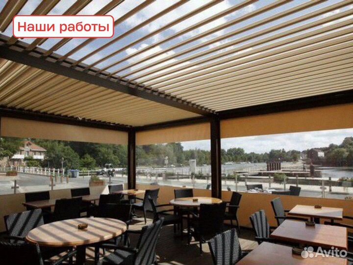 Пергола тип А, ширина 6,5 м, вынос 3,5 м