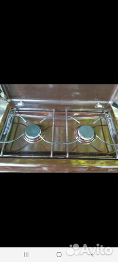 Настольная газовая плита 2 конфорки с духовкой
