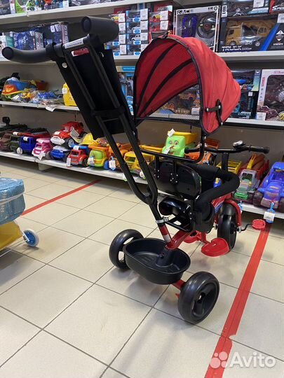 Велосипед трехколесный с ручкой