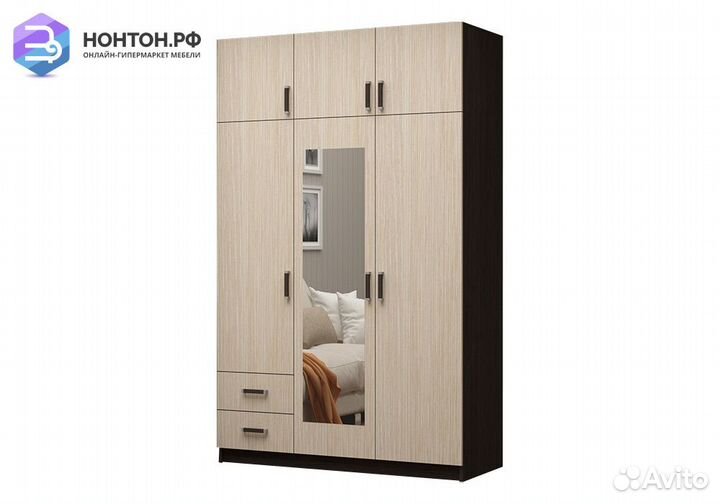 Шкаф 3-х створчатый с 2 ящиками