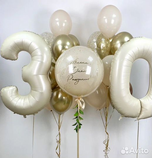 Гелиевые, воздушные шары на юбилей