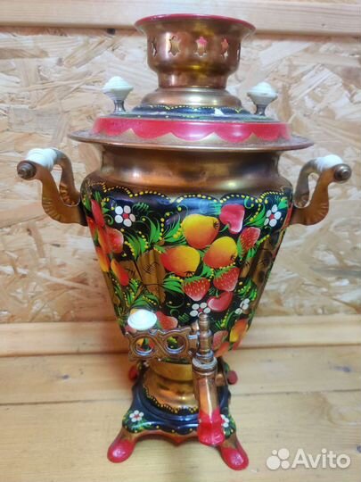 Расписной самовар 10л, 3л