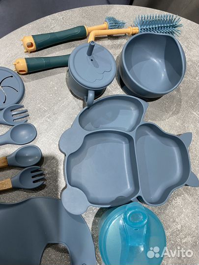 Набор детской силиконовой посуды