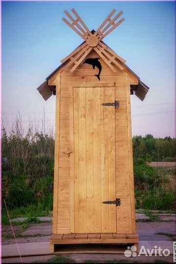 Уличный туалет деревянный ART124