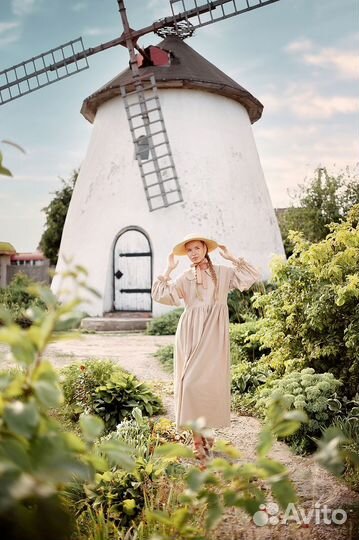 Платье под лен