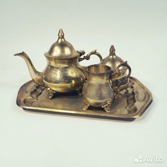 Антикварный набор для чая и кофе конца XIX века