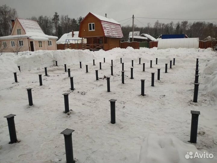 Фундамент на винтовых сваях