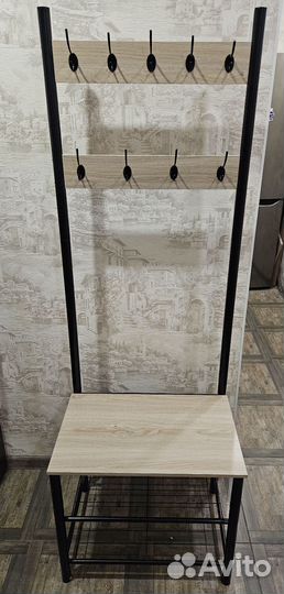 Этажерка обувница с вешалками